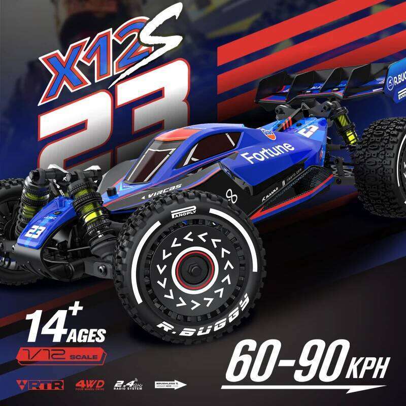 LEILALUO X12S remote control electric four-wheel drive 1/12 off-road vehicle 3S brushless high-speed model car. C260306