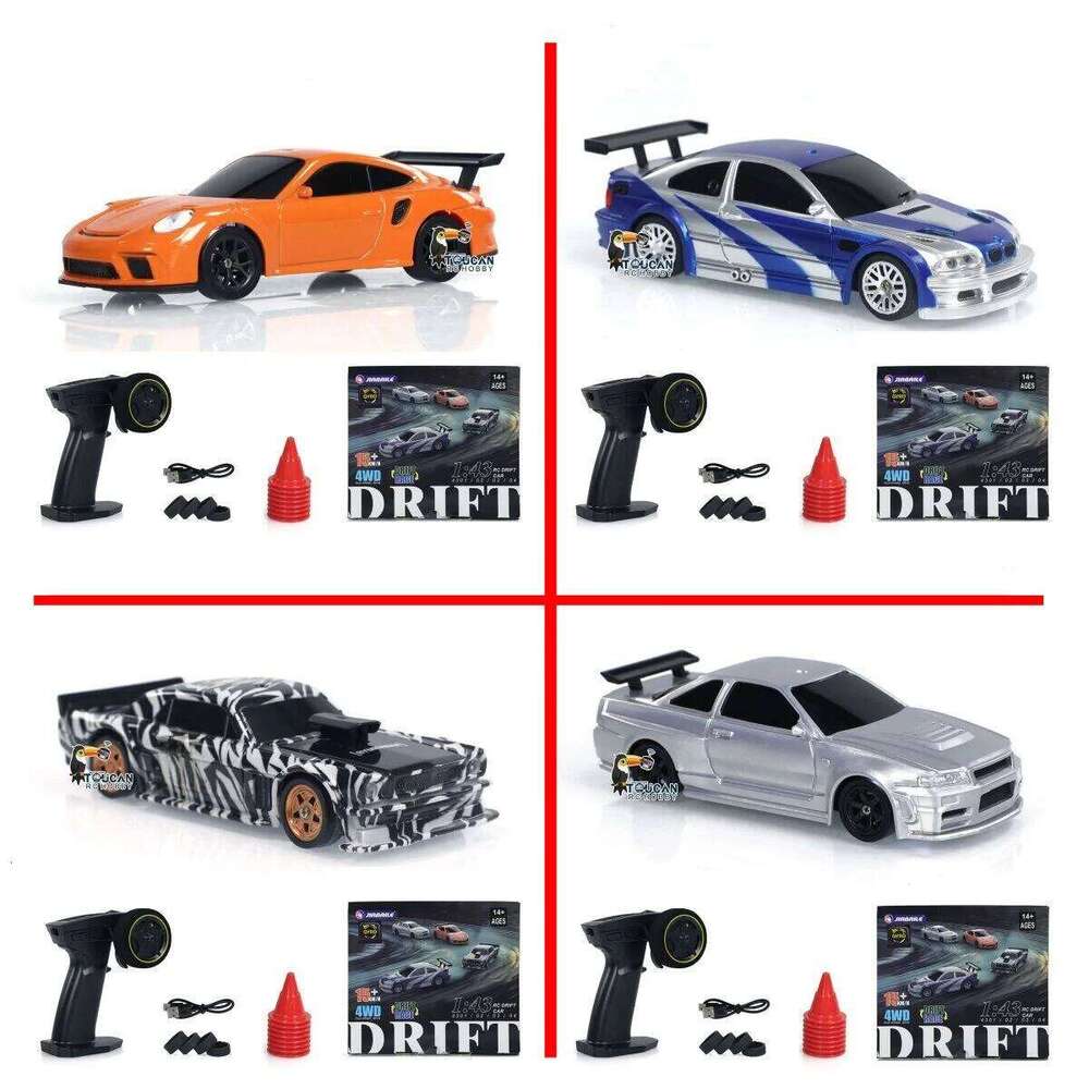 SALE 4WD RTR 1/43 RC Four-wheel Drive Radio Control 2.4g Mini Racing Drifting Car Toys High Speed Model Gift for Boys C260306