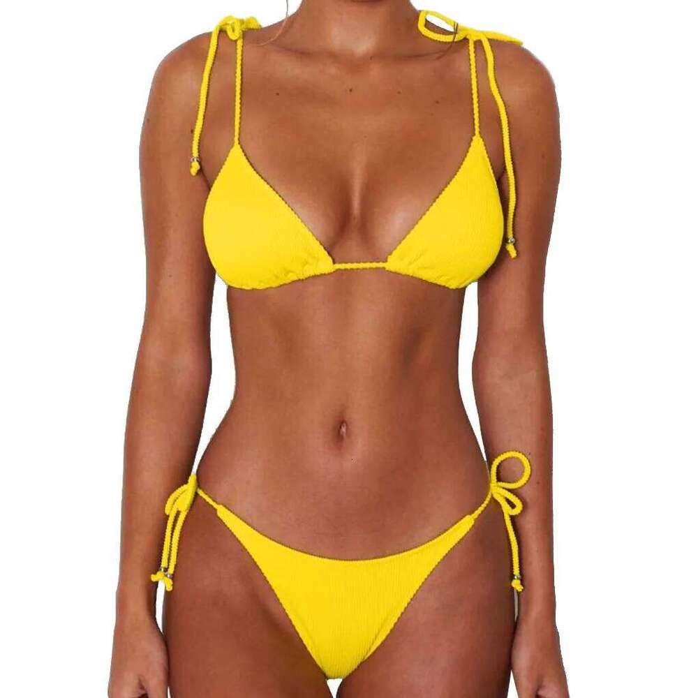 2pcs/set Bikini Breathable Swimwear Swimming Suit Beach Wear Black XJ260206