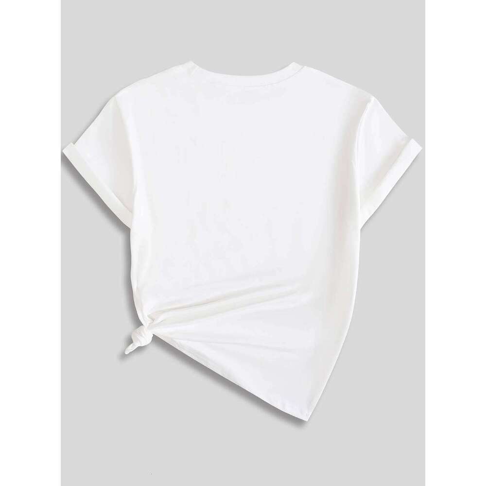 Women's Sweet Cherry Cocktail Fruit Party Print T-Shirt Casual Short Sleeve Round Neck Vibrant Top Summer Fashion XJ260306