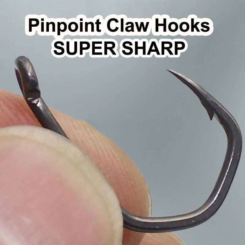 20PCS PTFE Coated Fishing High Carbon Steel Fishhooks Matt Black Barbed Curve Shank Gripper Style Sharp Carp Hooks S260305