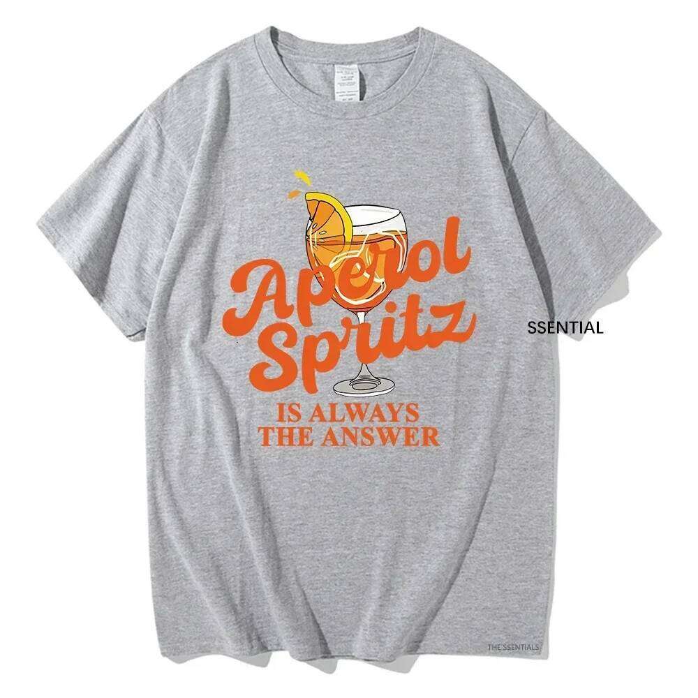 Summer Clothing Harajuku Vintage Tops Streetwear Aperol Spritz Is Always The Answer Tshirt Funny Aesthetic Clothes XJ260306