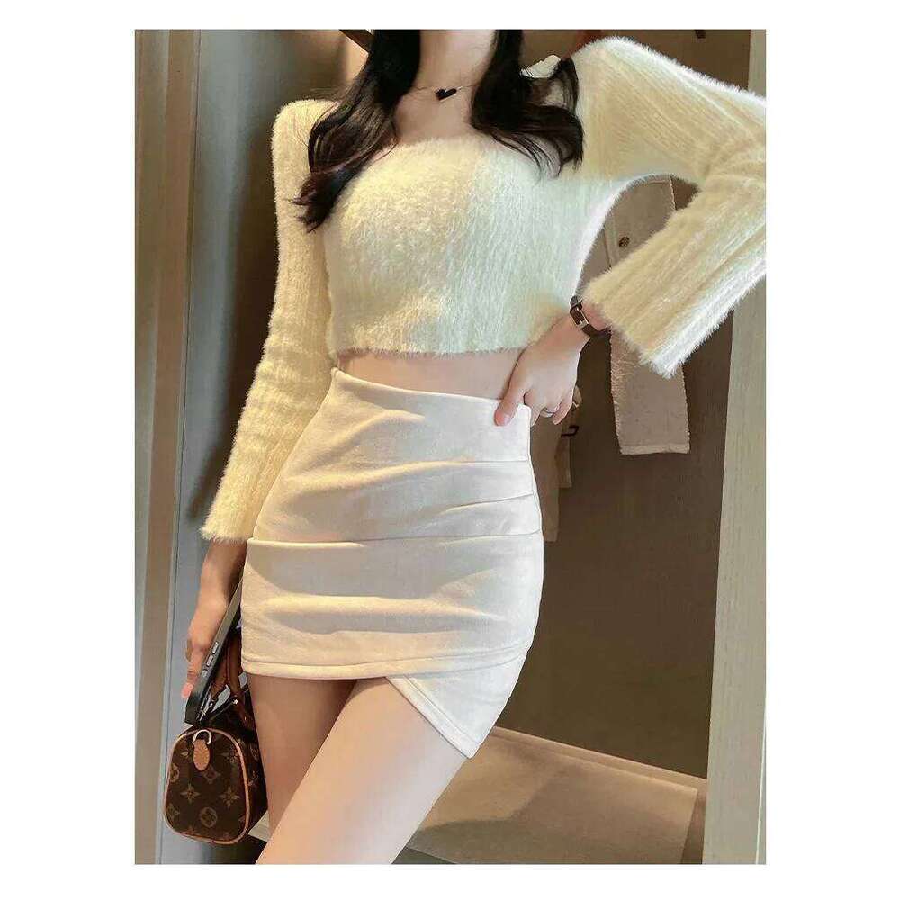 Irregular Pleated Hip New Half Length Anti Slip Faldas Fashion Korean Style Clothes for Women Skirts XJ260309