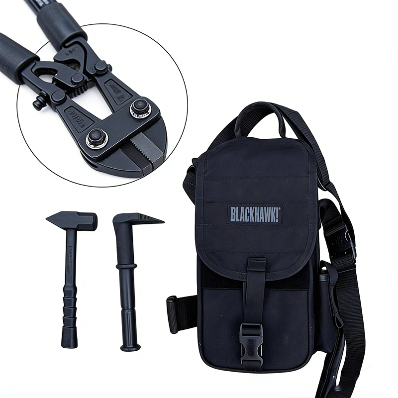 3-Piece Anti-Theft Firefighting Equipment Manual Tool Kit with Emergency Rescue Backpack (Black Fire Bag) - view 5