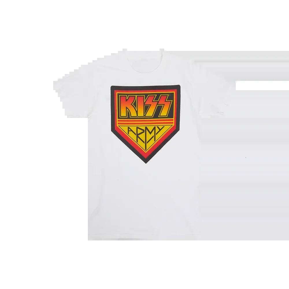 KISS End of the Road World Tour Final 50 Shows Official T-Shirt Flame-Themed Band Character Graphic Print, Hard Rock Farewell XJ260306