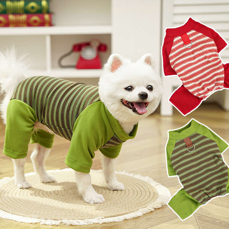 Famous brand Four legged striped dog clothes new pet apparel for cats and dogs French Bulldog Teddy cross border Bichon Frise pupakaIK