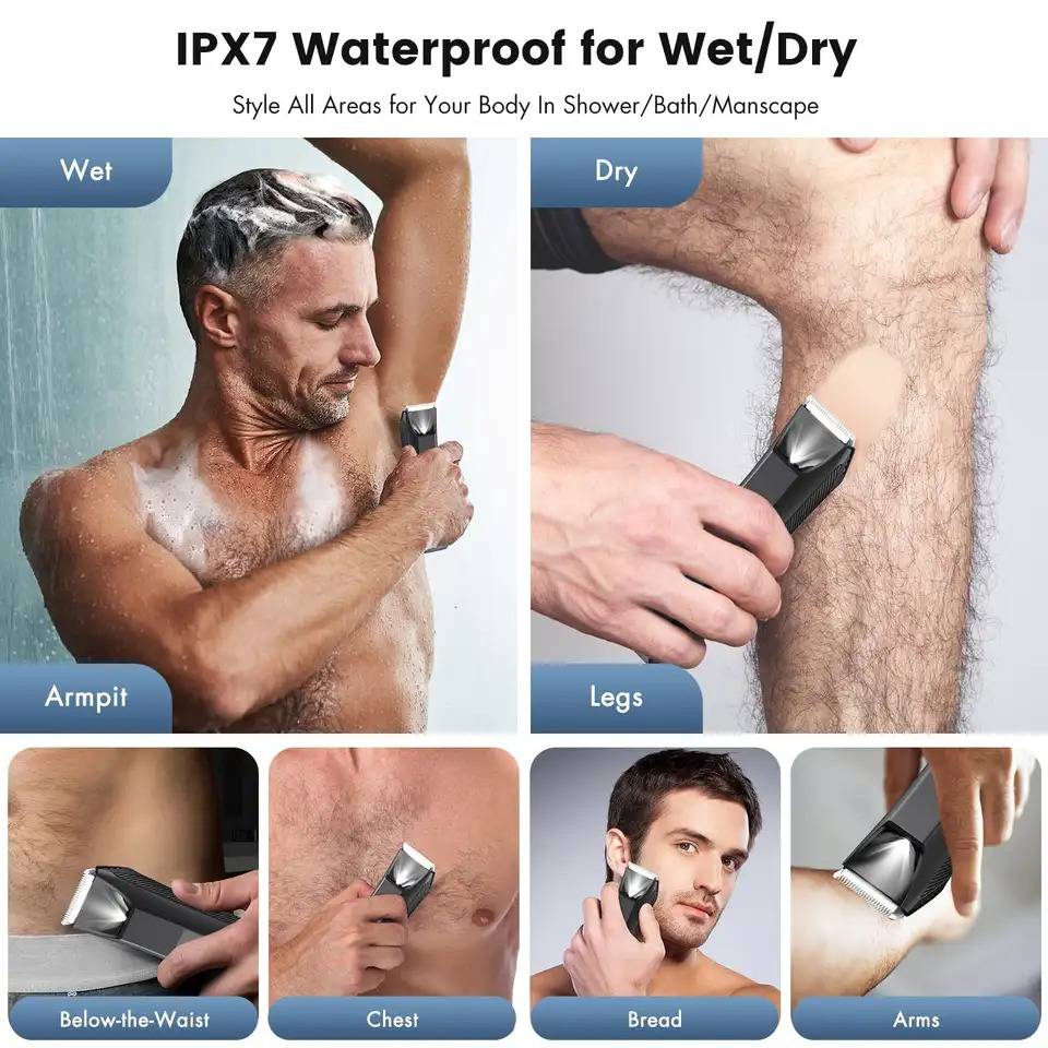 Manscape Trimmer for Men Dual-Head Pubic Electric Razor Groin Ball Shaver for Men IPX7 WaterproofGifts for Him Dad 260207