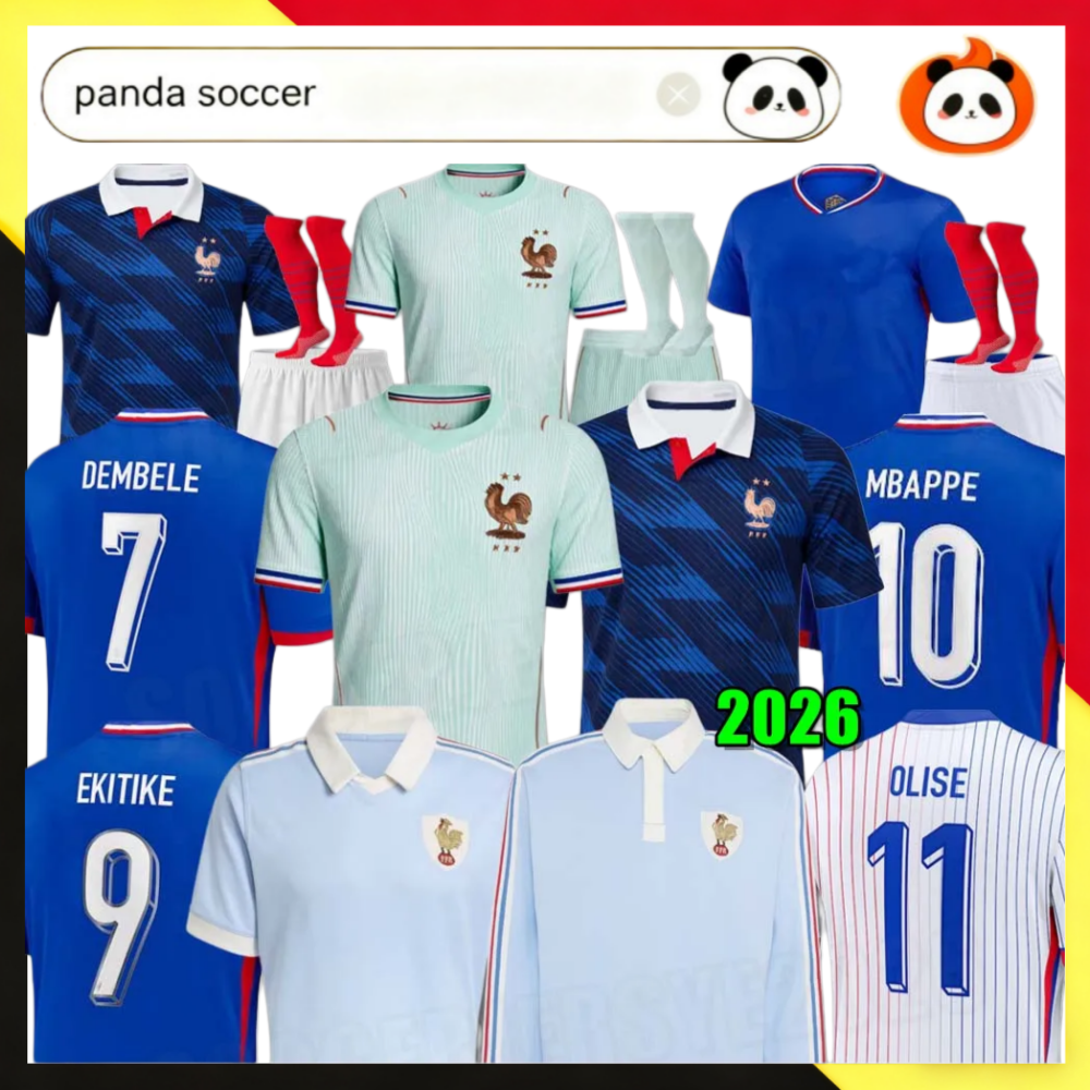 france jersey world cup 2026 French Soccer Jerseys MBAPPE GIROUD DEMBELE EKITIKE Olise GRIEZMANN Kids Women retro Football tops Shirt maillot de foot ZIDANE vintage