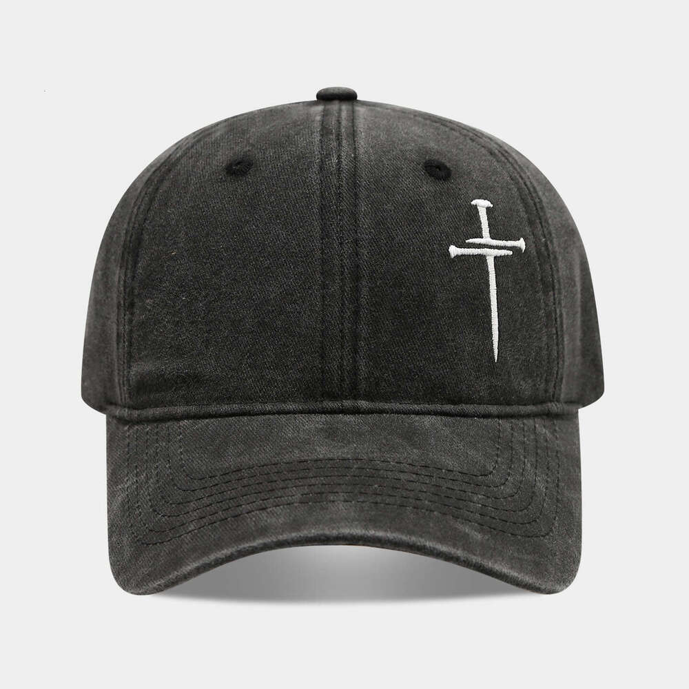 Cross-stitch hat for men/women Embroidered cross baseball cap Fun and adjustable Soft-top Accessory for City Walk & Coffee Date