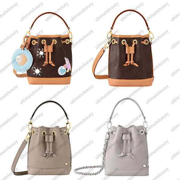 Ladies Fashion Casual Designer Luxury NANO NOE D Drawstring CrossBody Mini Bag TOP Mirror Quality Handbag Women M81266 M12221 M46291 M14224 Purse Pouch