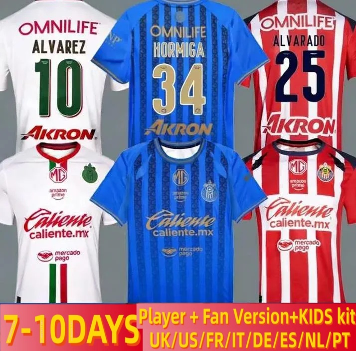 Chivas de Guadalajara Third Soccer Jerseys 25 26 Home Away Player fans Football Jersey Shirts kit Men kids CHICHARITO A.ZALDIVAR ALVARADO S-4XL