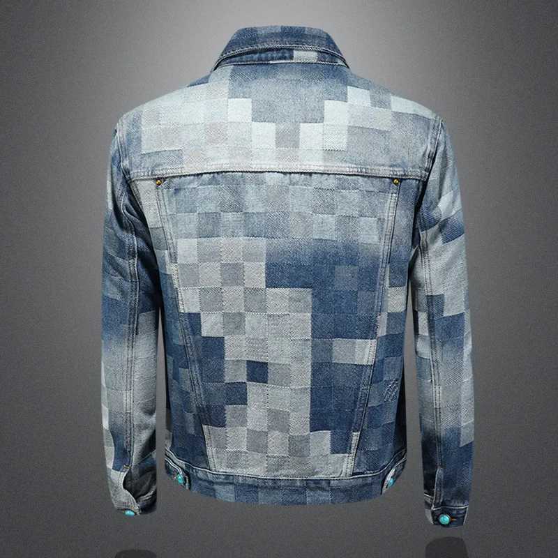 Mens Casual Cotton Denim Jacket 2026 Spring Autumn Youth Streetwear Retro Blue Color Jeans Cowboy Top Coat M260309