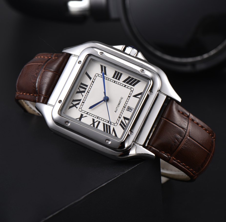 Women and men Tankity Watch SANTOSIIT Fashion With diamond Classic Panthere Stainless Steel Quartz Gemstone For Lady Gift Top Quality With Designer Wristwatch #166