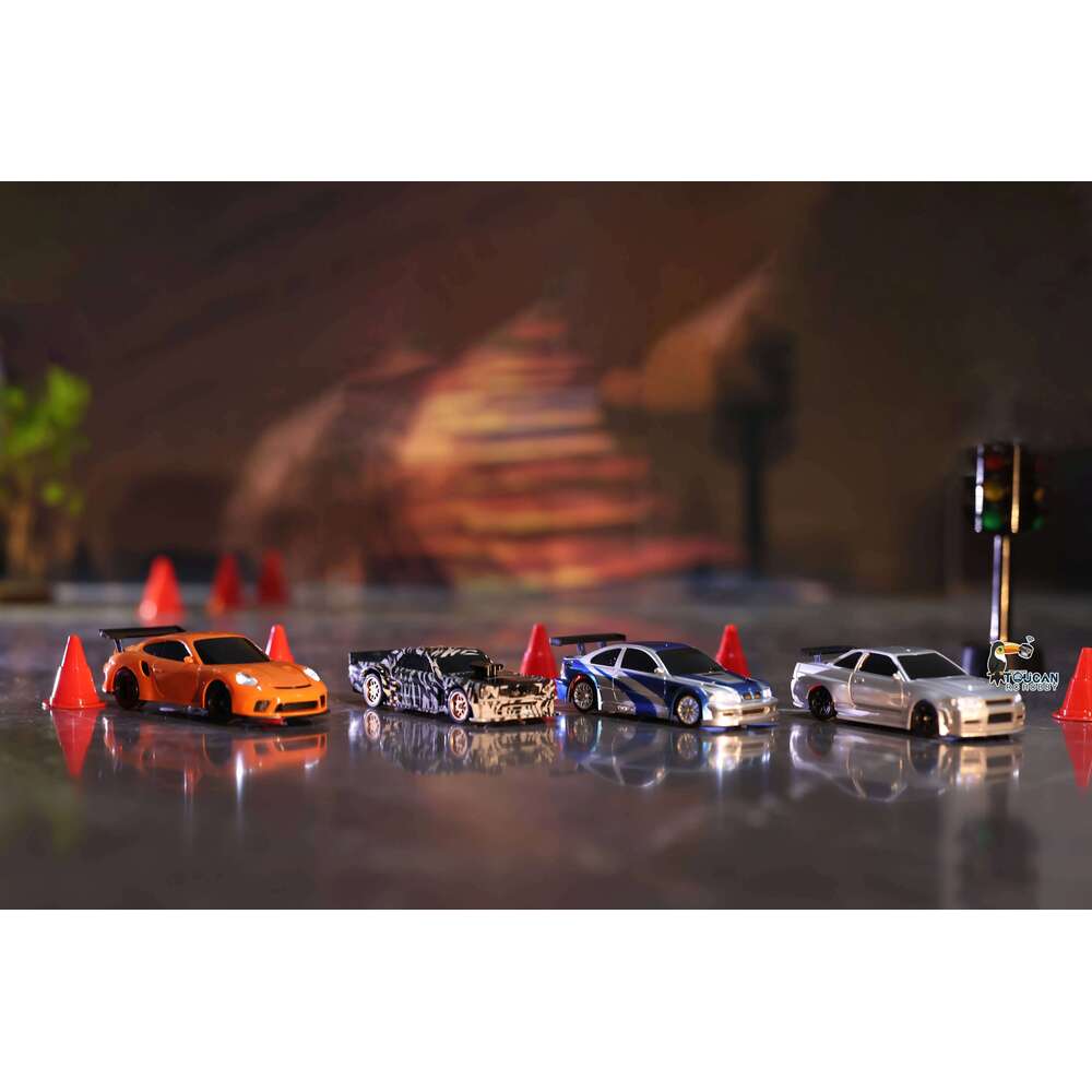 New RC Upgraded Gyro 1/43 Racing RTR 4WD Four-wheel Drive High Speed Radio Control Model 2.4g Drift Race Car Mini Gift C260306