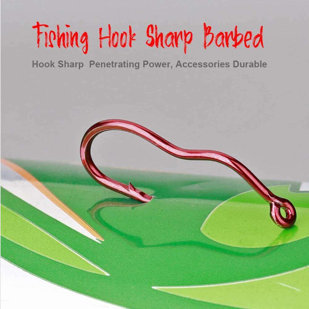 FTK 12/24Pcs High Carbon Steel Hooks With Ring 5-14# Automatic Flip SHarp Barbed Fishhook for Carp Fishing Accessories S260305 1ec