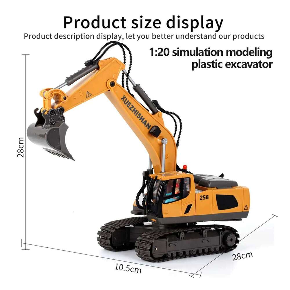 Remote Control Car Bulldozer Tractor Engineering Vehicle Toys for Kids Boys Gifts C260306