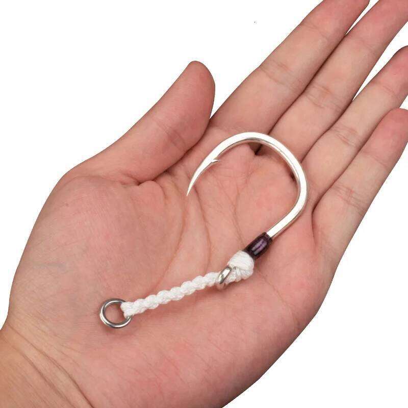 TEASER 3PC HK044 Sea Fishing Heavy-Duty Iron Plate Hook, High Carbon Steel, Corrosion-Resistant, Large Fish Auxiliary Hook S260305