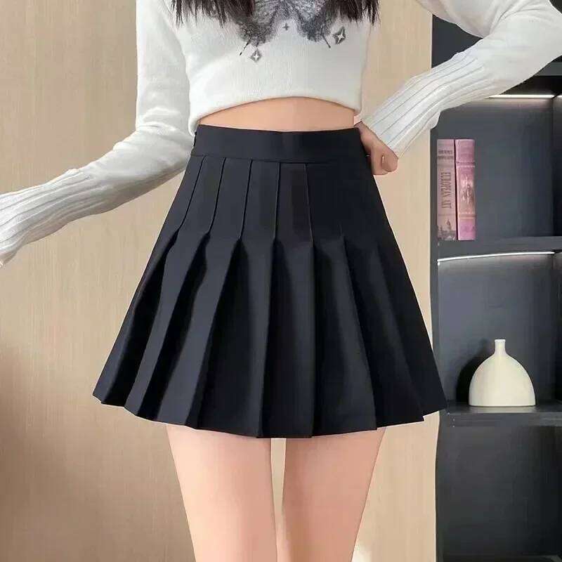 2025 Summer New Women Fashionable High Waist Short Sexy and Skinny Casual Tennis Golf Solid Color pleated Skirt XJ260309