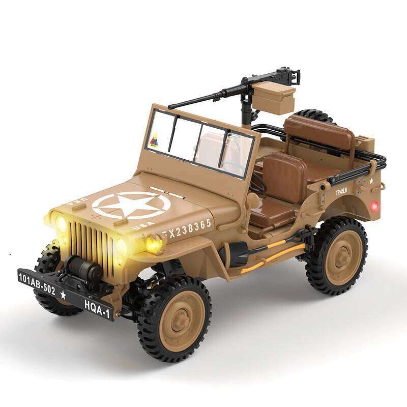 COOLBANK 1/14 HG4-58 Willys Jeep Alloy RC Electric Remote Control Model Car Simulation Military Truck Canopy Adult Kid C260306