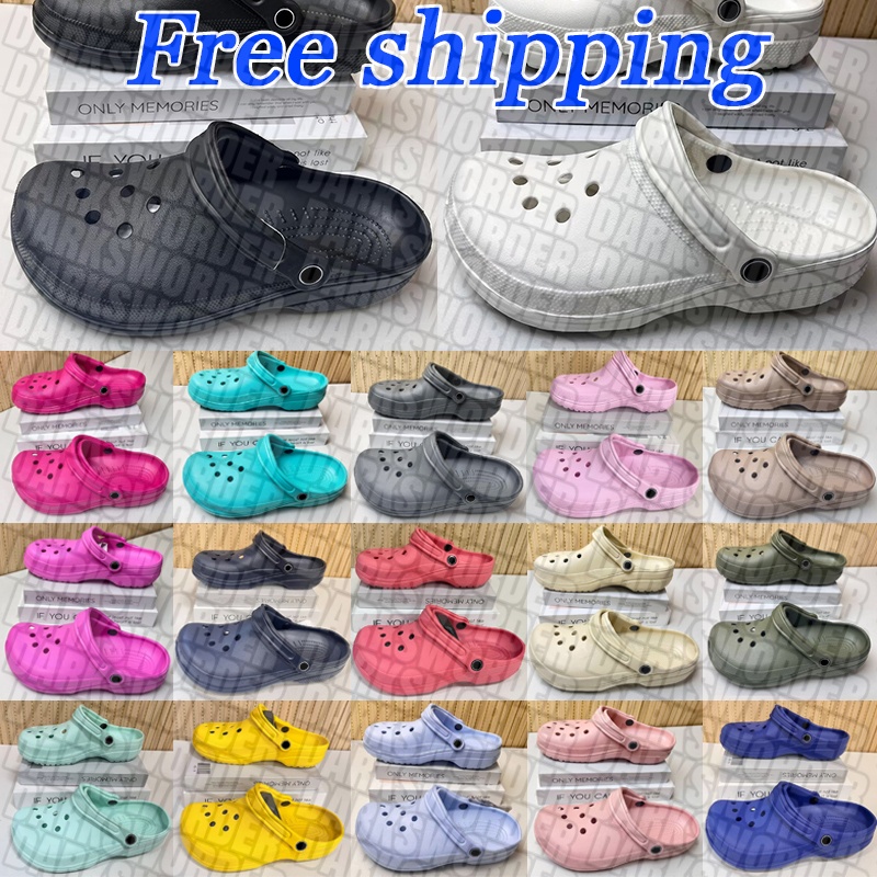Designer Classic Clog Sandals Men Women Slippers Flat Platform Black White Orange Clogs Slipper Outdoor Beach Pool Vacation Casual Slides Shoes croc