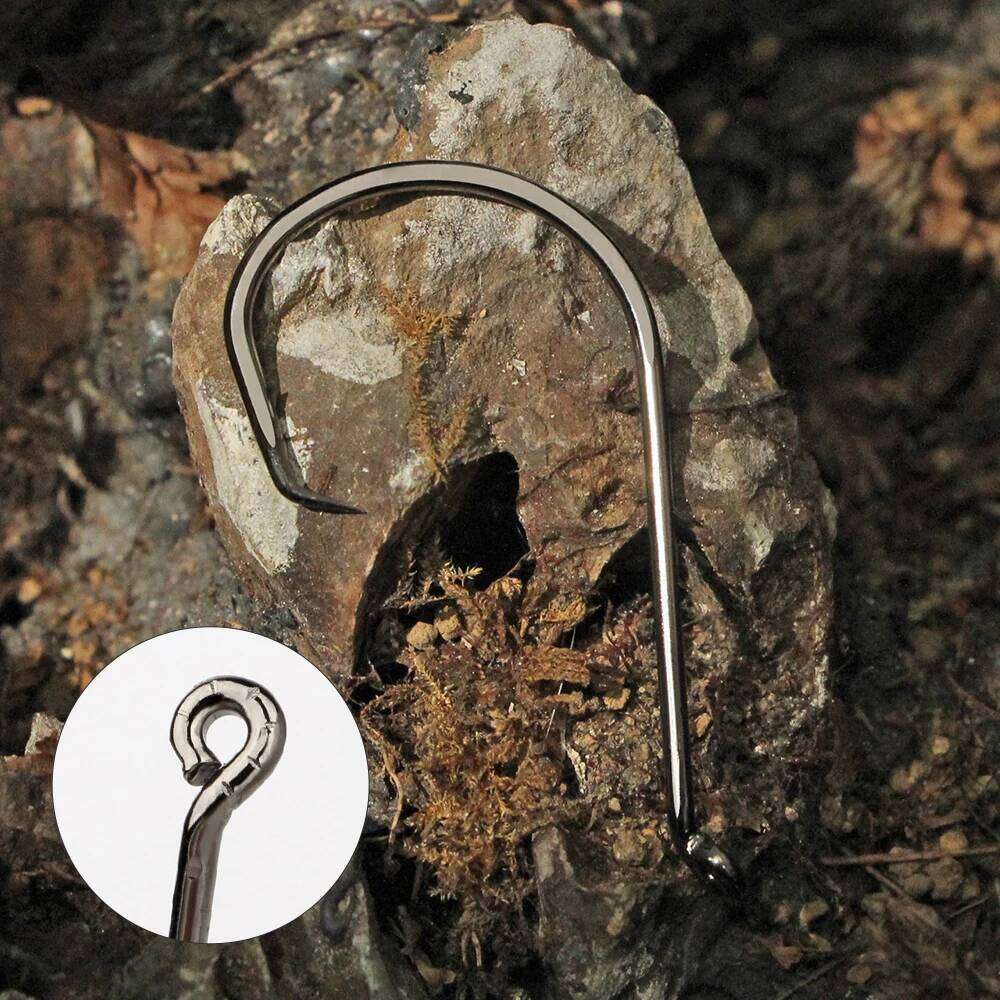 FTK 8/0# Octopus Offset Sport Circle Fishhook Jig Big Barbed FishHook High Carbon Steel Fishing Hook for Carp S260305