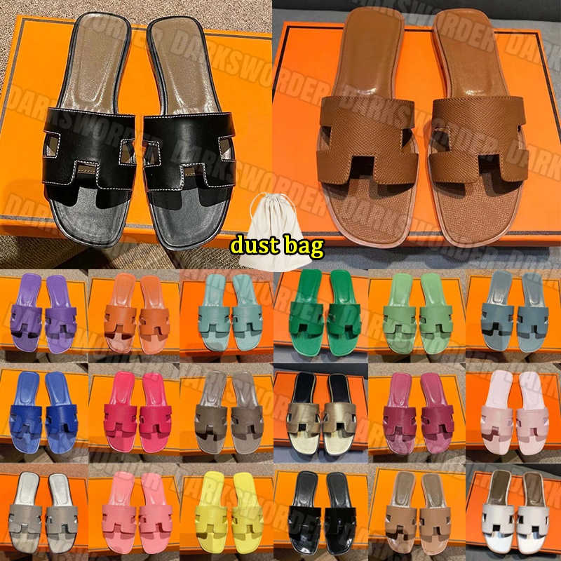 Designer Slides oran chypre Indoor Slippers Bathroom h sandals Womens Luxury Triple Black White Brown Leather Suede Flat Slide Beach Ladies Outdoor Shoes