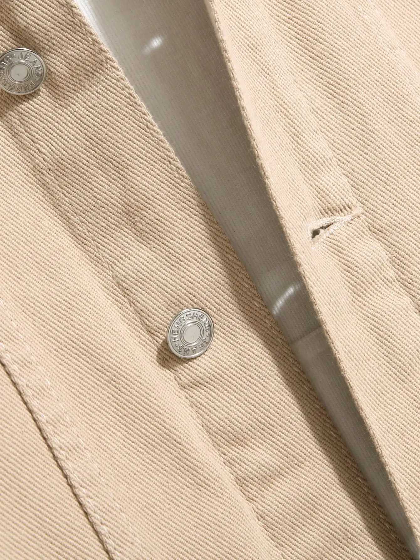 ens denim jacket for spring and autumn Khaki simple coat For daily casual wear with a street - casual and trendy style M260309