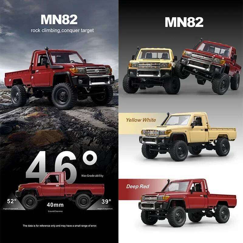 1:12 Crawler MN82 PRO MN82S MN82T 2.4G 4WD 280 Motor RC Off-Road Pickup Truck Model Car for Boys Adult Gifts C260306