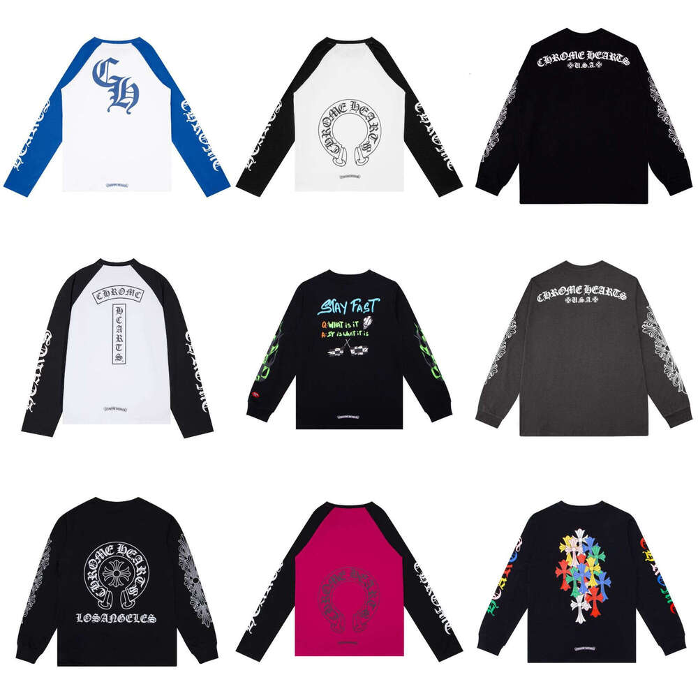 New Trendy Brand Cro T-Shirt, Popular High-Quality Long-Sleeve Round-Neck Pure Cotton Men And Women, Loose Fit, Versatile, In Stock For Wholesale