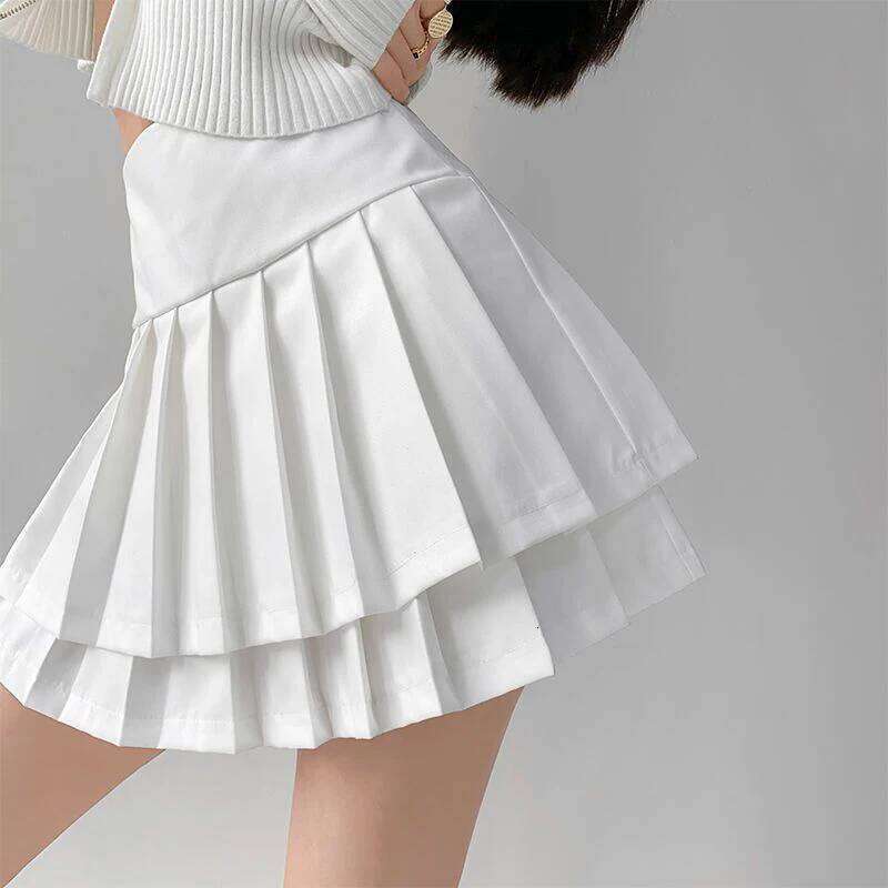 Gidyq Fashion Women Pleated Korean High Waist Sexy Mini Skirts Summer Tennis All Match Student Designed Dance Skirt New XJ260309