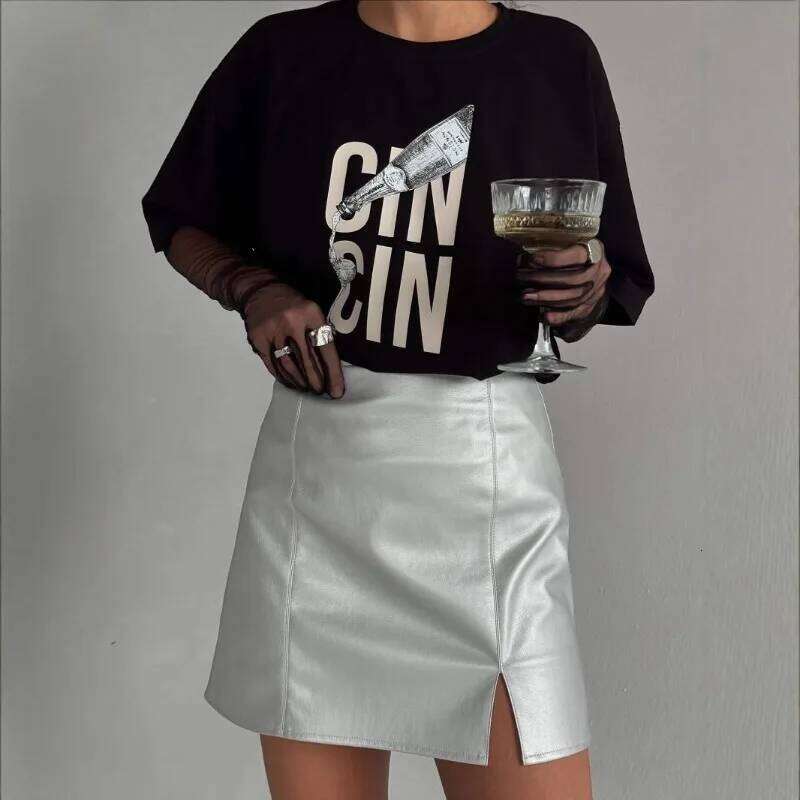 American Simple Letters Printed T-shirt Women Casual Loose Round Neck Short Sleeve Summer Fashion Couple Versatile Tees Tops Ins XJ260306