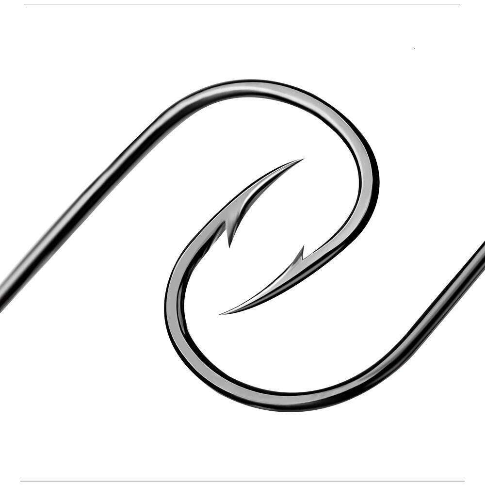Barbed Fishhooks 3#-15# High Carbon Steel Flat Carp Fishing Hook Single Jigging Accessories Tackle 200pcs Soft Lures Hooks S260305
