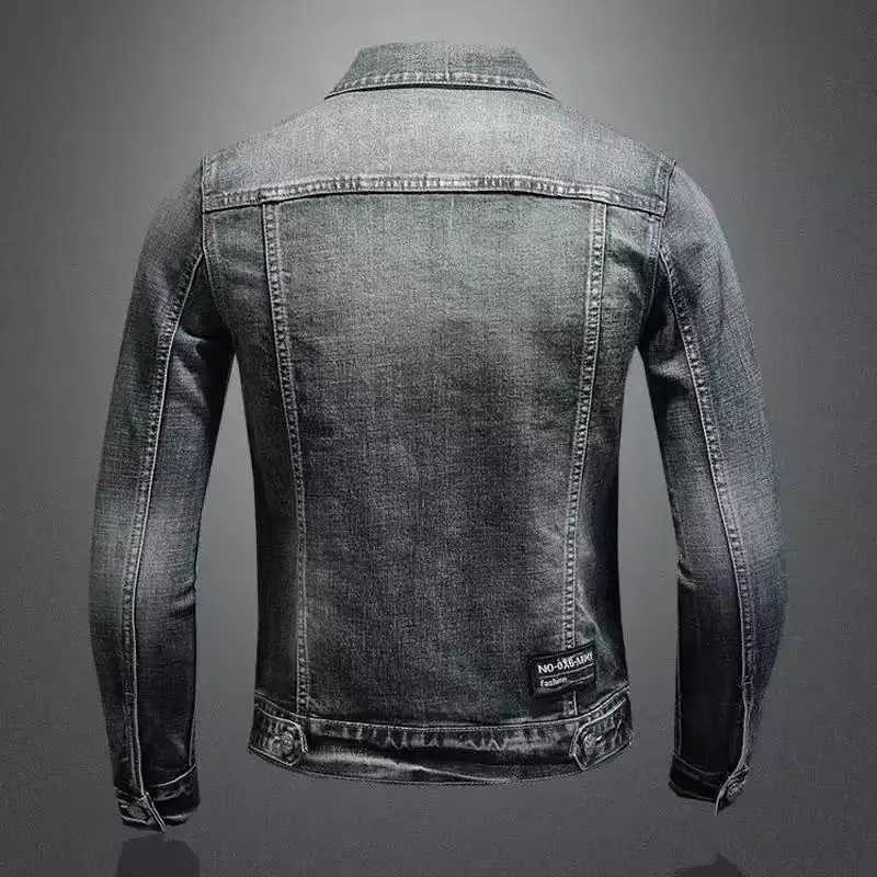 2025 Autumn/Winter New Mens High Street Retro Denim Jacket Cotton Denim Fabric Embroidered Fashion Trend Casual Jacket M260309