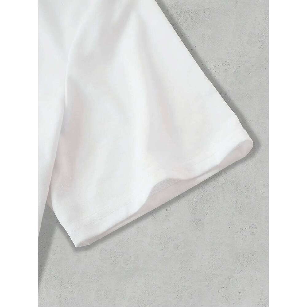 Cartoon Funny Dachshund Print Women's Casual Round Neck Fashionable White T-shirt Suitable for Women in Summer XJ260306