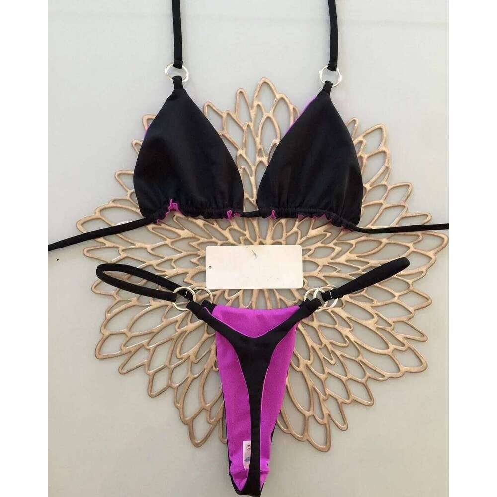 Sexy Bikinis 2024 Swimsuit For Women Swimwear Brazilian Bikini Set Biquini Female Swimuits Bandeau Black Beachwear XJ260206