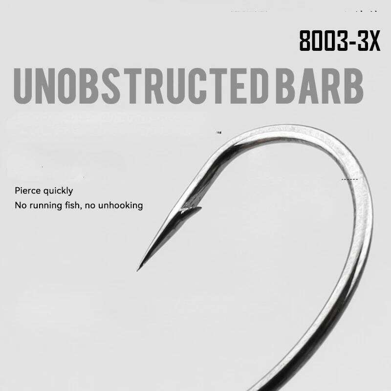 20/50Pcs Lure 3#-3/0# Ring Eye Fishhook High Carbon Steel Barbed Soft Bait Worm Hooks for Carp Fishing Accessories S260305