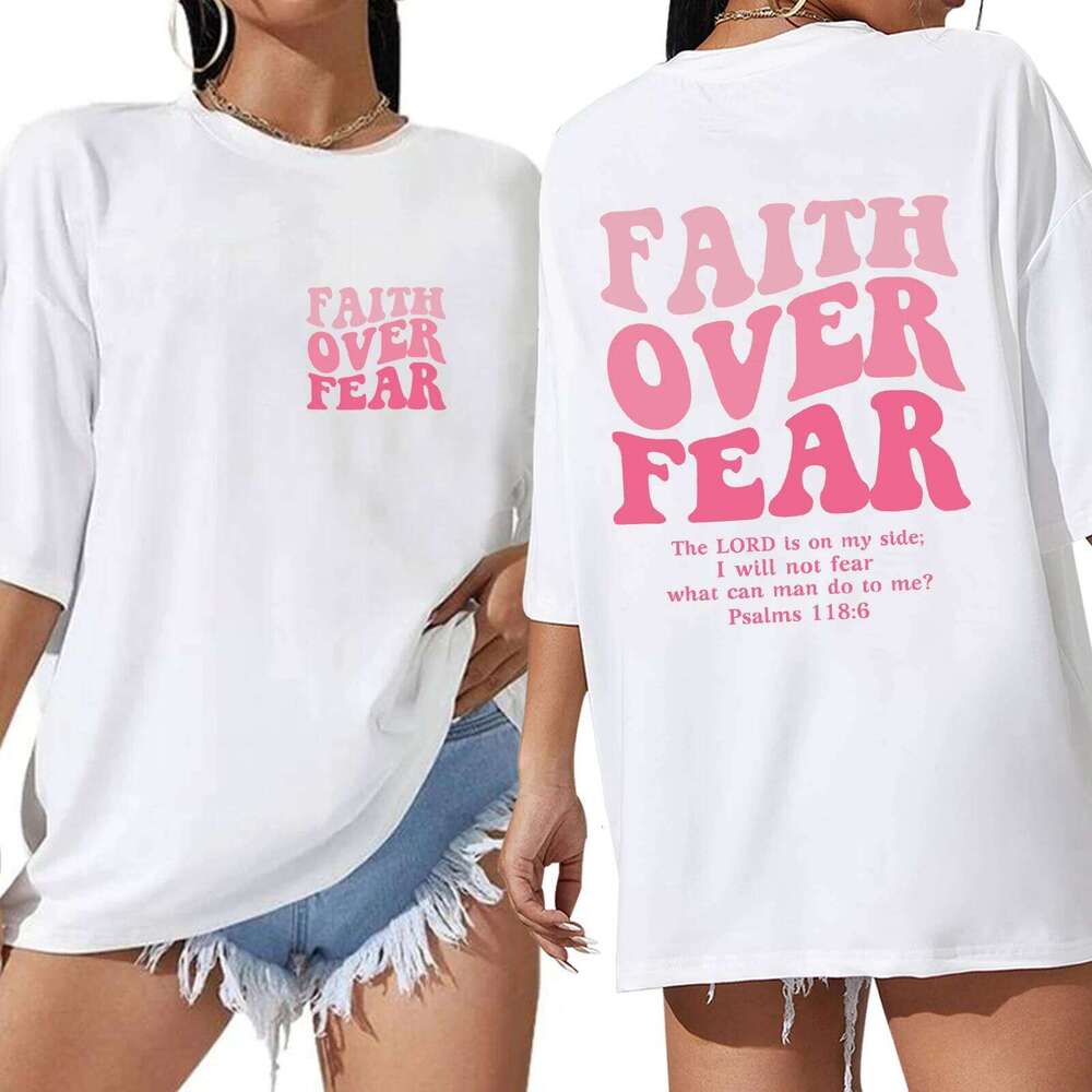 Faith Over Fear Shirt 2025 Christian Oversized Shirts Religious Bible Verse Long Sleeve Jesus T-Shirt body my choice XJ260306