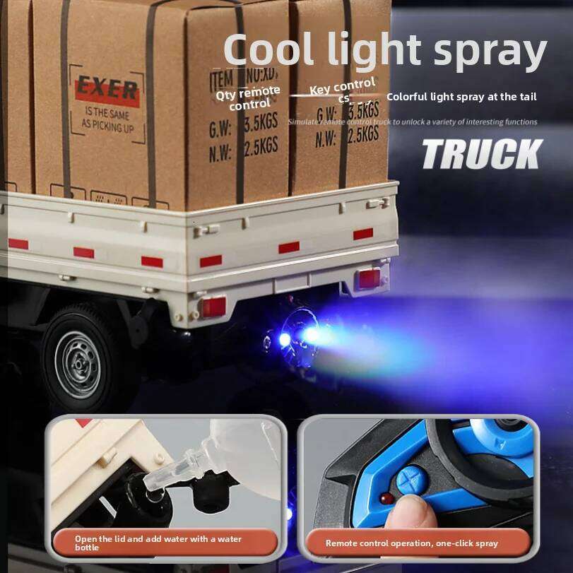 Spray Acousto-optic Remote Control Simulation Double Door Micro Card Drift Bread Truck Children's Toy Car C260306