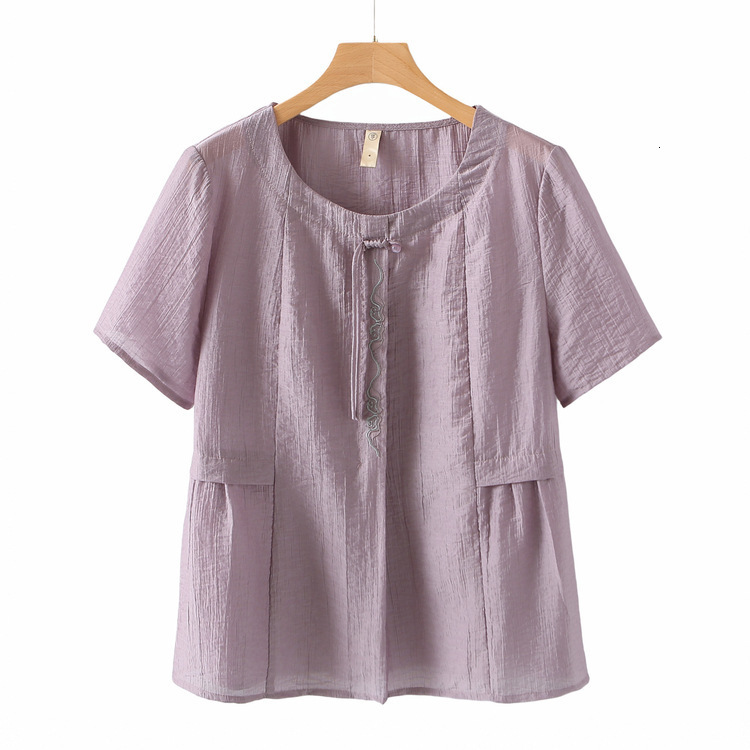 Middleaged Moms Summer Casual Fashion Tshirt Set 2025 Style for Middleaged and Elderly Agereducing Loose Slimming Top 210603