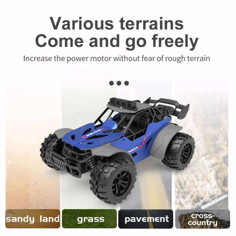 Rc Racing with Light 20KM/H 2.4G High-Speed Remote Control Car Vehicle Pickup Truck Off-Road Climbing RC Toys for Kids Gift C260306
