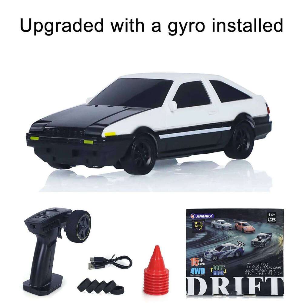 New RC Upgraded Gyro 1/43 Racing RTR 4WD Four-wheel Drive High Speed Radio Control Model 2.4g Drift Race Car Mini Gift C260306
