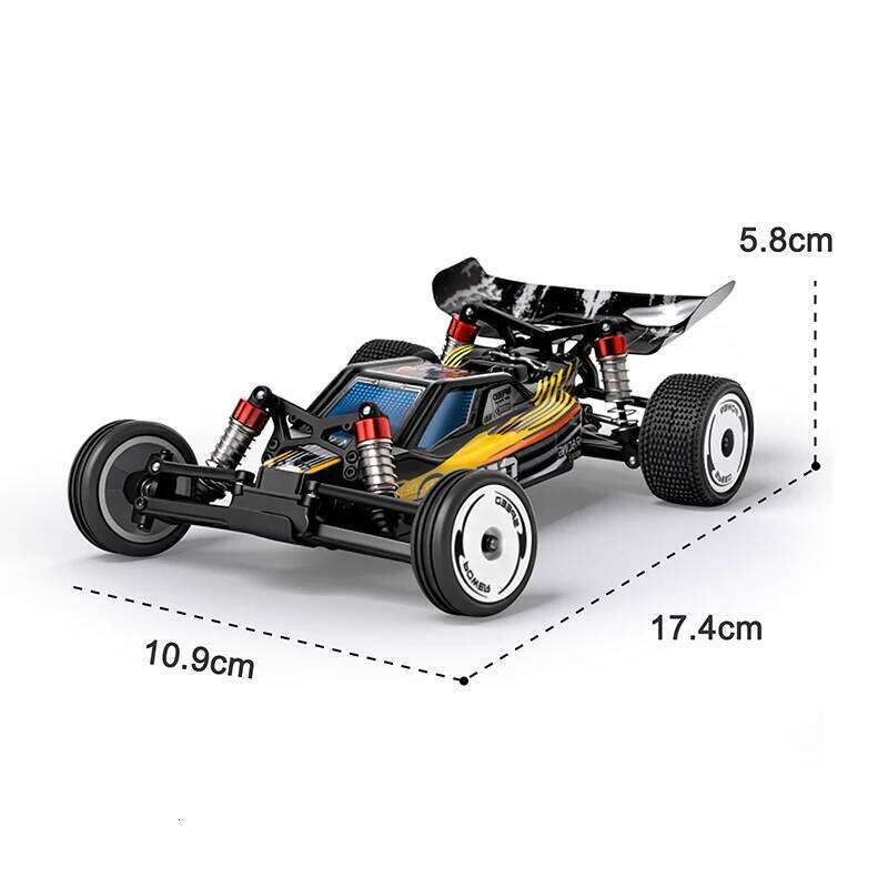 WLtoys 1:24 Scale 2WD RC Racing Model - 2.4G Proportional Control w/ 3-Speed Modes & Gyro Stabilizer | Electric Off-Road Car C260306