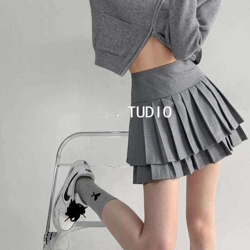 Gidyq Fashion Women Pleated Korean High Waist Sexy Mini Skirts Summer Tennis All Match Student Designed Dance Skirt New XJ260309