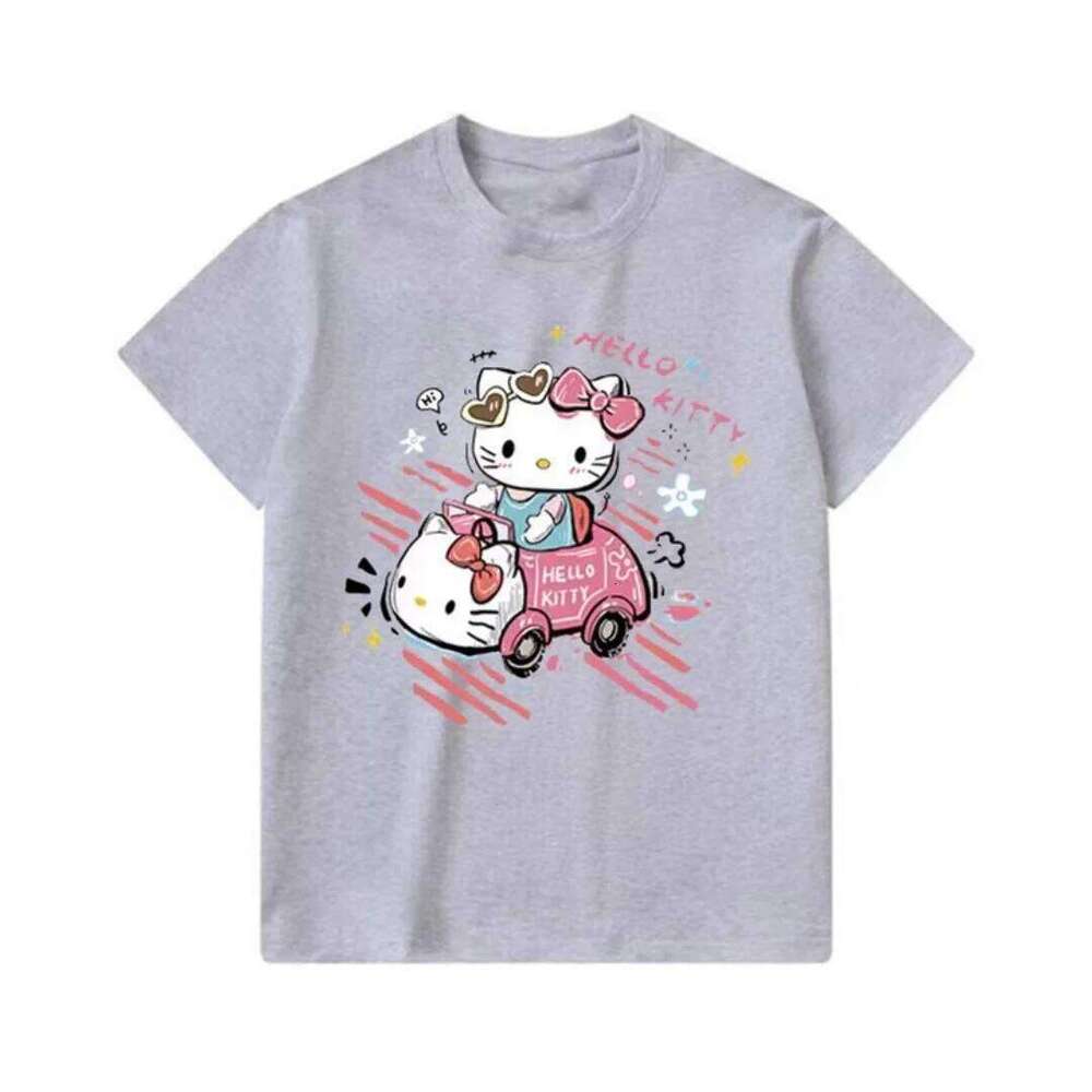 Summer new style kitty cute casual short-sleeved T-shirt for women, versatile and made of pure cotton XJ260306