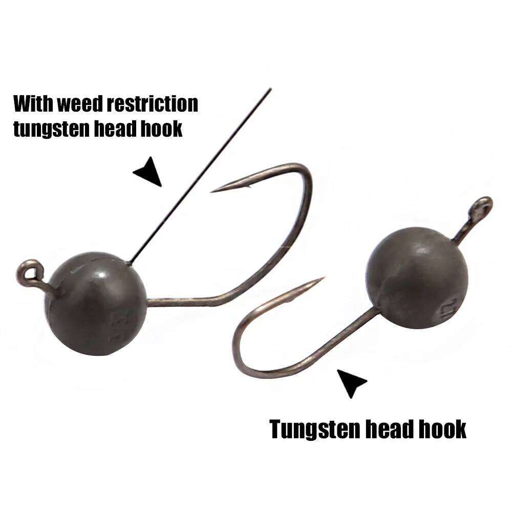 B&U Tungsten Inch Wacky Drop Shot Weedless jig hook for worm soft lure bait ,round head crank jigging fishing hooks S260305