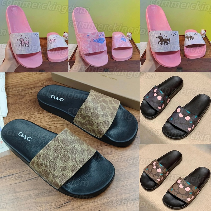 Free shipping designer outdoor Beach SlidesSlippers Womans Sandals Flat Indoor Home Outdoor Sport Shoes Women coacch sandals 35-46
