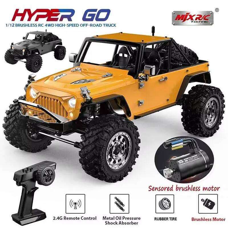 MJX Hyper Go H12Y+ 1/12 4WD RC Car Professional Off-Road Racing 12km/H Sensored Brushless Motor 2.4G Remote Control Cars Truck C260306