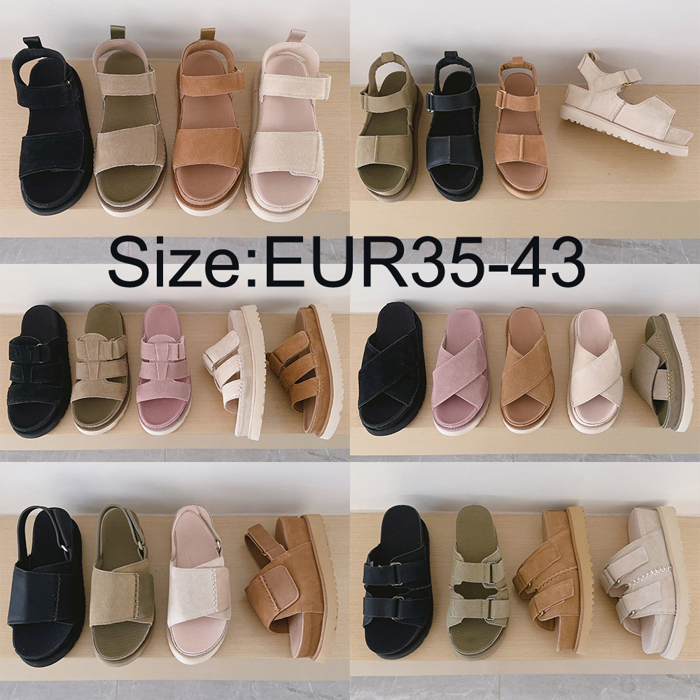 Designer Goldenstar Sandals australia Summer Cowhide Slippers Beach Cross Slides Women Tasman Fall Mustard Seed Driftwood Chestnut Sandal 35-40