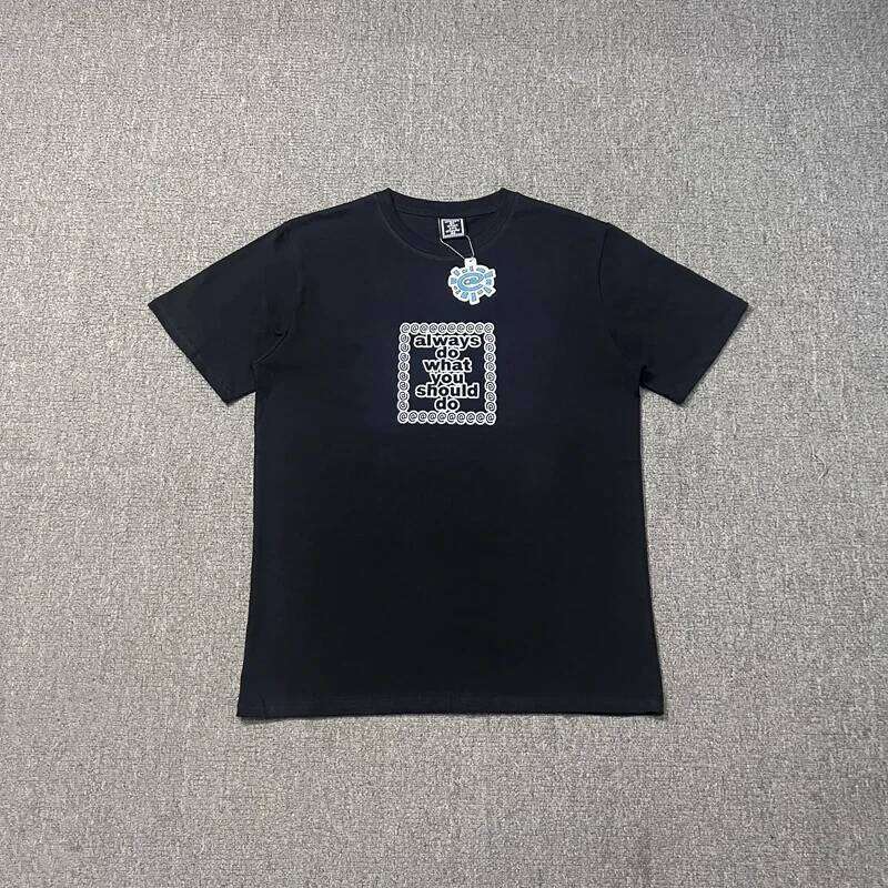 25 New Fashion Sun Roll Print Short Sleeve Summer High Street Male and Female Couples Loose Cotton All-match T-shirt XJ260306