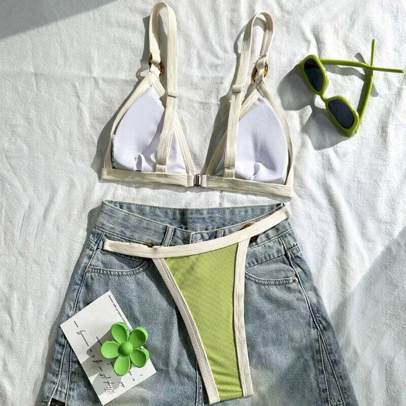 Patchwork Sexy Bikinis 2026 Women Swimwear Female Swimsuit Swim Wear Bathing Suits Brazilian Bikini Set Beachwear Pool Bather XJ260206